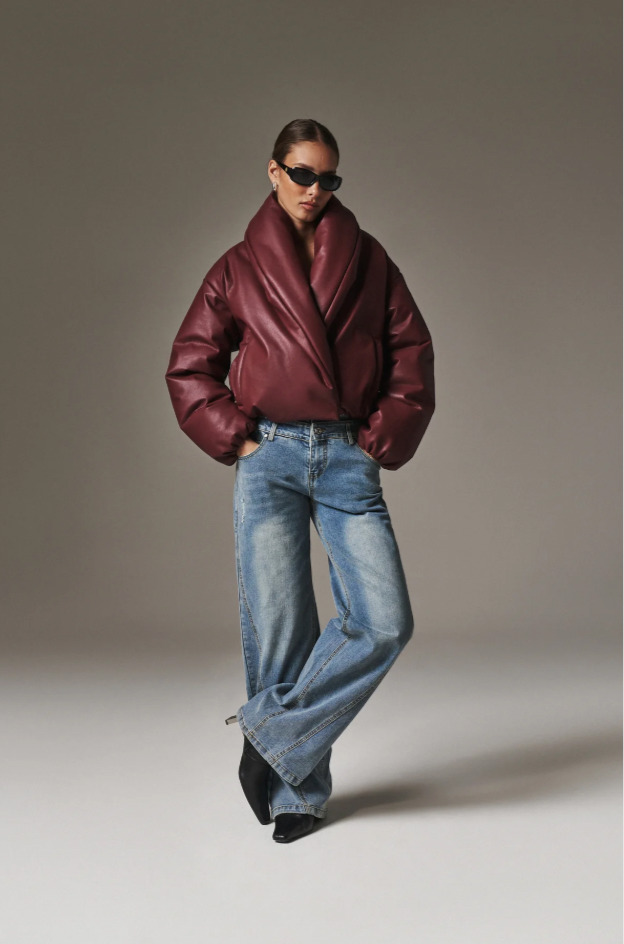 Oversized Collar Puffer Jacket