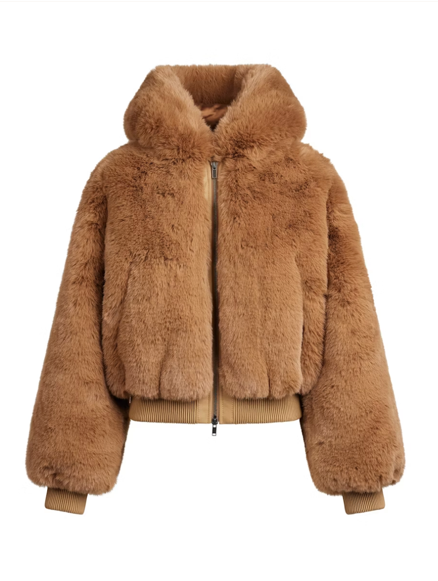 Fur Zip Up Jacket